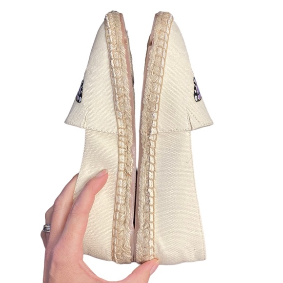 Talbots Canvas Embroidered Butterfly Flats - Picture 8 of 9